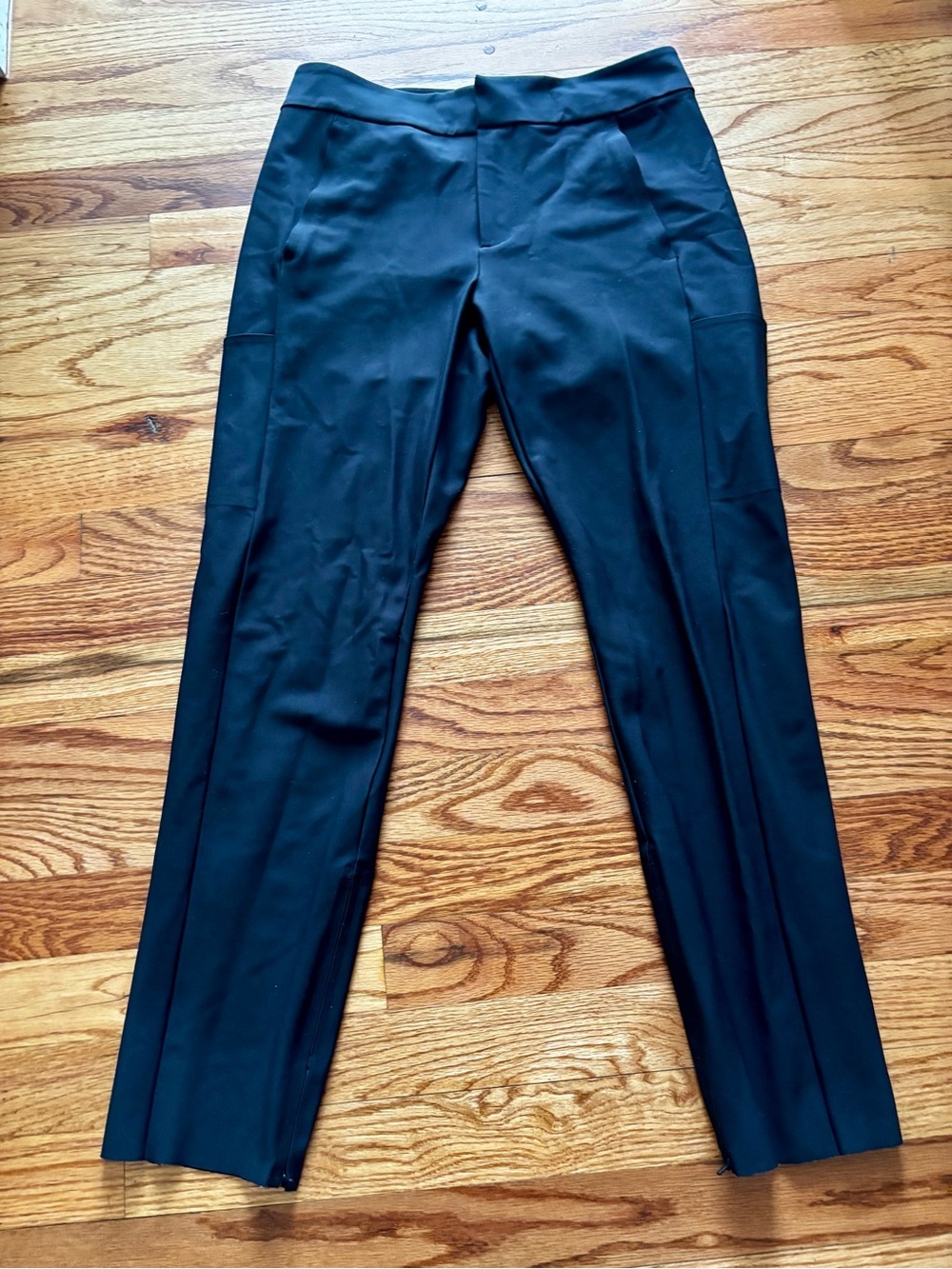 Athleta Stellar Black Ankle Cropped Ponte Trousers